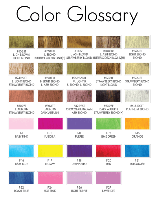 Hair Color Chart